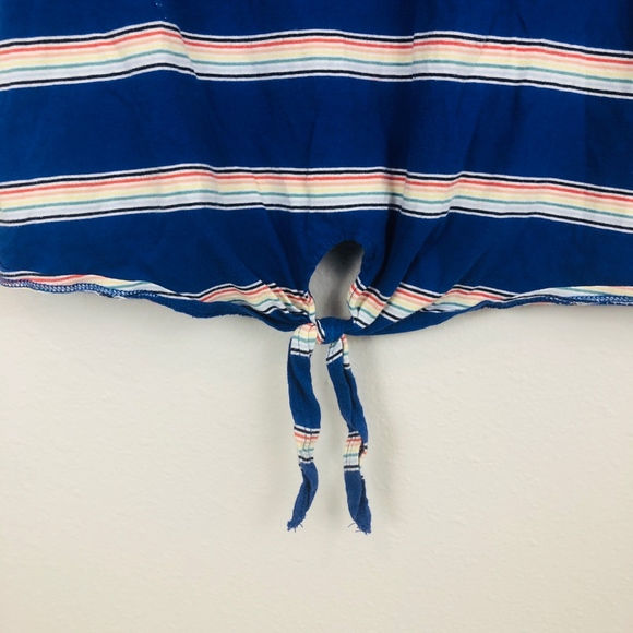 [American Eagle] Blue Rainbow Tie Bottom Tee Shirt - Picture 4 of 6